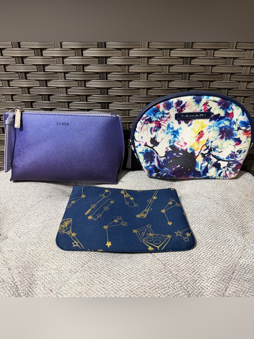 Lot of 3 Cosmetic Pouches